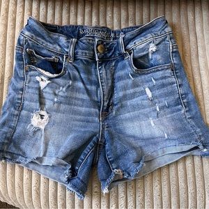 American Eagle Hi-Rise Shortie Jean Shorts